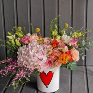 Aranjament Vas Ceramica "Heart"