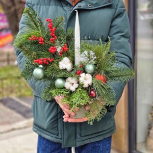 Aranjament de Craciun Bumbac